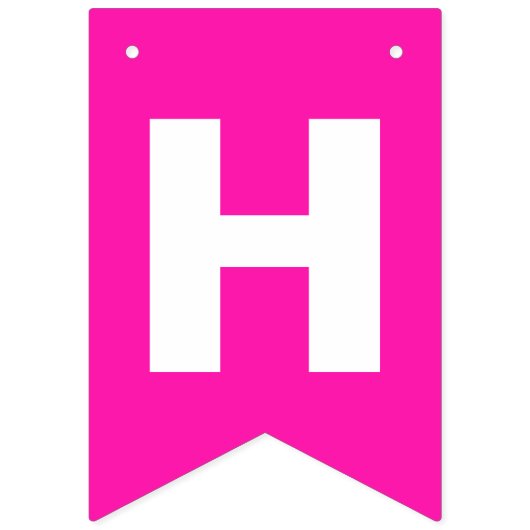 Happy Birthday Black Hot Pink en Black met Zebra Vlaggetjes (Tweede vlag)