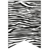 Happy Birthday Black Hot Pink en Black met Zebra Vlaggetjes (Eerste vlag)