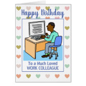 Happy Birthday Black Kantoor Work Colleague (Voorkant)