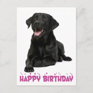 Happy Birthday Black Labrador Retriever Puppy Dog Briefkaart