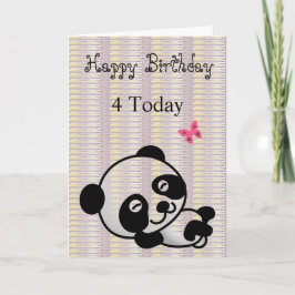 Happy Birthday Black Lila Panda Kaart