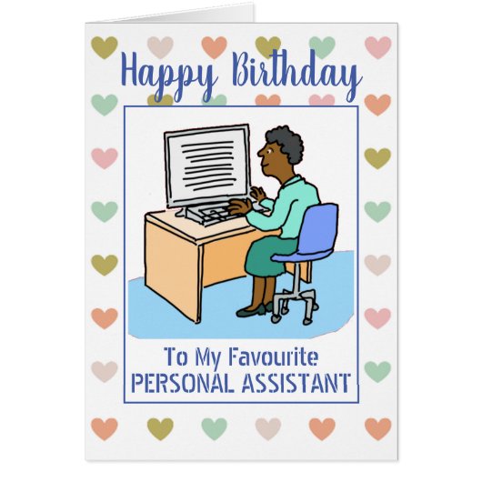 Happy Birthday Black Personal Assistant (Voorkant)