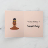 Happy Birthday Black Woman Kaart (Binnen)