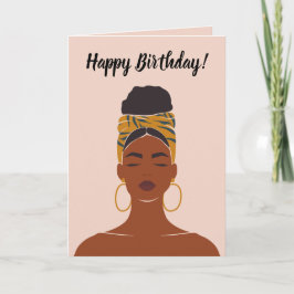 Happy Birthday Black Woman Kaart