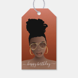 Happy Birthday, Black Woman met Shades Copper Brow Cadeaulabel