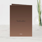 Happy Birthday, Black Woman w/Gold Shades, Brown Kaart (Achterkant)