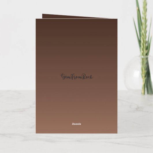 Happy Birthday, Black Woman w/Gold Shades, Brown Kaart (Achterkant)