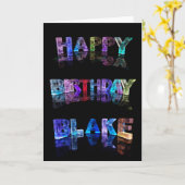 Happy Birthday Blake Kaart (Gele Bloem)