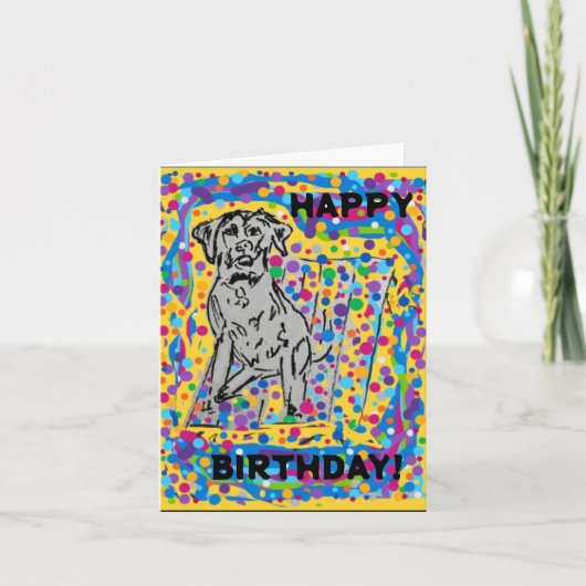 Happy Birthday Blank Inside Kaart (Voorkant)