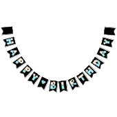Happy Birthday Blau Beige Vlaggetjes (Alle)