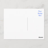 Happy Birthday Blauw & Wit Polka Dot Post Kaart (Achterkant)