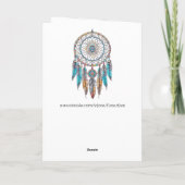 Happy Birthday Blauwgroen Dreamcatchers mystiek Kaart (Achterkant)