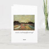 Happy Birthday, bloeiende tuin Kaart (Achterkant)