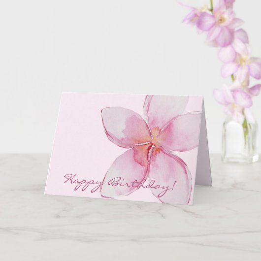 Happy Birthday | Bloem van de Hawaiiaanse Waterver Kaart (Orchidee)
