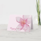 Happy Birthday | Bloem van de Hawaiiaanse Waterver Kaart (Voorkant)