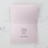 Happy Birthday,  bloemen, persoonlijke Kaart (Binnen)