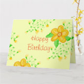 Happy Birthday Bloemengeel Kaart (Gele Bloem)