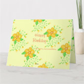 Happy Birthday Bloemengeel Kaart (Achterkant)