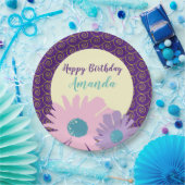 Happy Birthday Bloementuin Papieren Bordje (Feest)