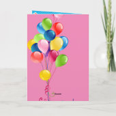 Happy Birthday blowers Dank je wel Bedankkaart (Achterkant)