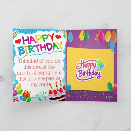 Happy Birthday blowers Dank je wel Bedankkaart (Binnen)