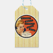 Happy Birthday Blowing Out Candles Funny Cadeaulabel (Voorkant)