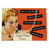 Happy Birthday Blowing Out Candles  Funny Groot Cadeauzakje (Voorkant)