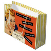 Happy Birthday Blowing Out Candles  Funny Groot Cadeauzakje (Voorkant Gekanteld)