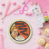 Happy Birthday Blowing Out Candles  Funny Papieren Bordje (Feest)