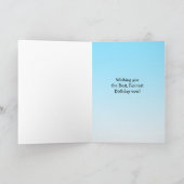 Happy Birthday Blue Baby Shark gepersonaliseerd Kaart (Binnen)