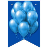 Happy Birthday Blue Boys Party Foto Vlaggetjes (Eerste vlag)