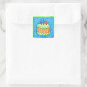 Happy Birthday Blue Cake Sticker (Tas)