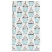 Happy Birthday Blue Cupcake Sprinkles Froting Klein Cadeauzakje (Voorkant)