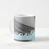 Happy Birthday Blue Cut Out Add Photo Koffiemok (Voorkant links)