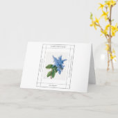 Happy Birthday  Blue Lila Waterverf Kaart (Gele Bloem)