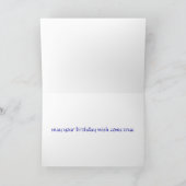 Happy Birthday Blue Photo Lijst Kaart (Binnen)