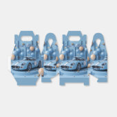 Happy Birthday Blue Race Autoballonnen Bedankdoosjes (Uitgevouwen)