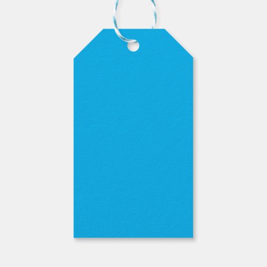 Happy Birthday Blue Theme Gift Label Cadeaulabel (Achterkant)