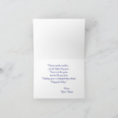 Happy Birthday Blue Water Lily Note Wenskaarten Kaart (Binnen)