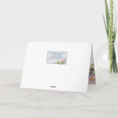 Happy Birthday Bluebird Waterverf Floral Kaart (Achterkant)