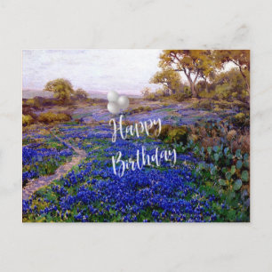 Happy Birthday - Bluebonnets at Twilight, Briefkaart