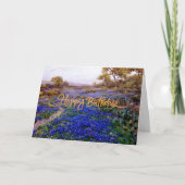 Happy Birthday, Bluebonnets bij Twilight, Kaart (Voorkant)