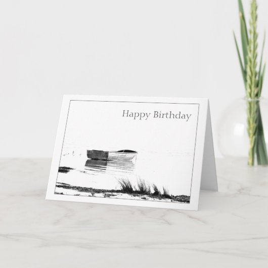 Happy Birthday Boat Kaart (Voorkant)