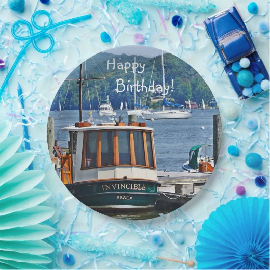 Happy Birthday Boat Papieren Bordje (Feest)