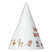 Happy Birthday Boerderij Animal Party Pet Feesthoedjes (Links)