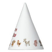 Happy Birthday Boerderij Animal Party Pet Feesthoedjes (Rechts)