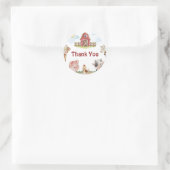 Happy Birthday Boerderij Animal Ronde Sticker (Tas)