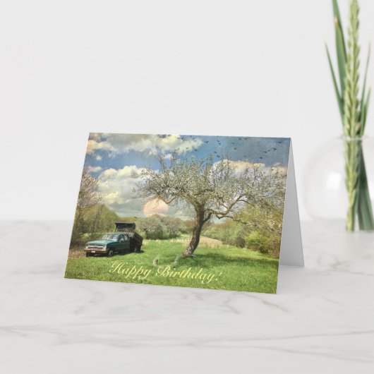 Happy Birthday  Boerderij Truck Kaart (Voorkant)