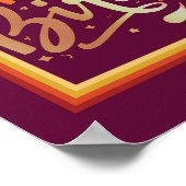 Happy Birthday boho retro kleuren Poster (Hoek)