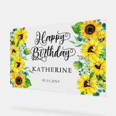 Happy Birthday Boho Sunflower | Eucalyptuspartij Acryl Bord (Hoek)